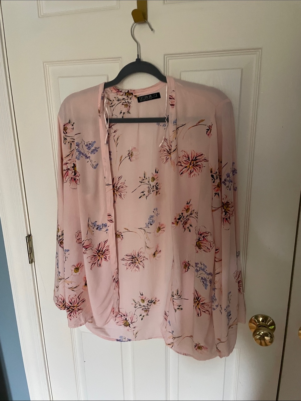 Cotton on Pink Floral Open-Front Tunic size small